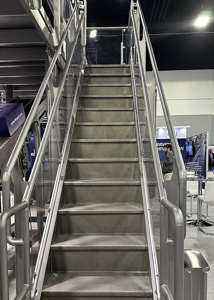 metal stairs with Ramcoat non-slip surface coating